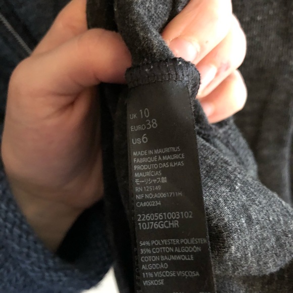 Heather Grey Longsleeve Dress Topshop size small - Picture 5 of 5